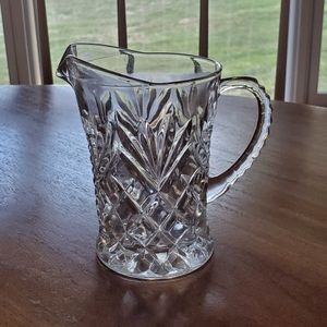 Anchor Hocking Prescut Pinapple Glass Pitcher Creamer